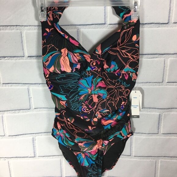 Time and Tru Other - Time and True 1 Pc Halter Swimsuit Black Small 4-6